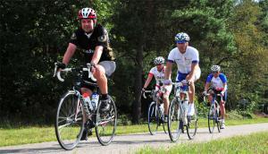 Op de racefiets gaat het snel.